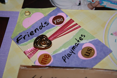 Friends and Playmates tag for scrapbook