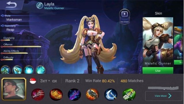 Build Layla High Damage Mobile Legends