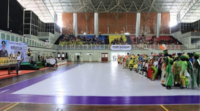 Semarak Lomba Marching Band Dalam Rangka Kapolres Cup 2022 di gor