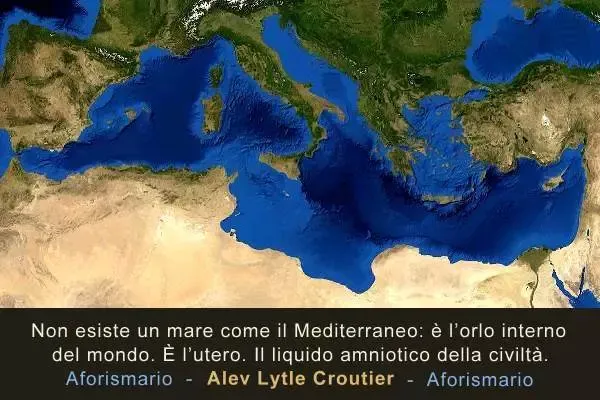 Cartina geografica del Mar Mediterraneo