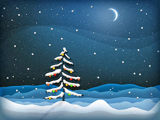 Christmas Night HD images, night of christmas, christmas tree, 