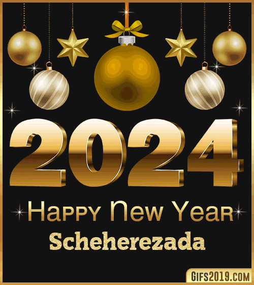 Happy New Year 2024 gif Scheherezada