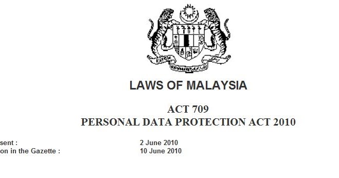 personal data protection act 2010 malaysia