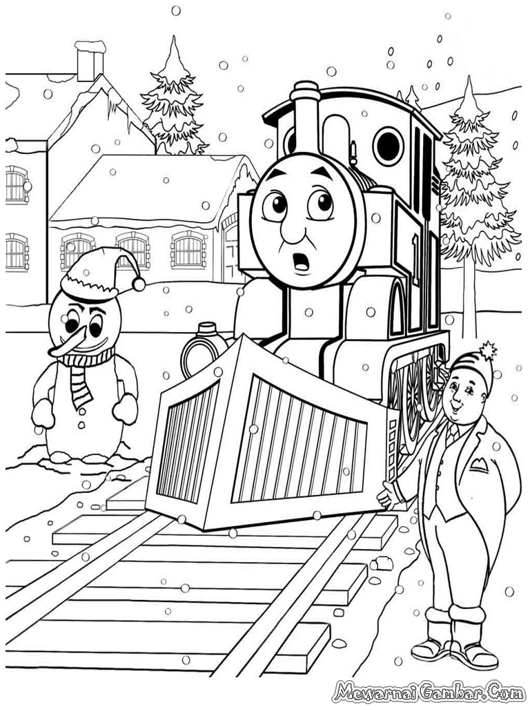 Mewarnai Kereta Thomas And Friends Mewarnai Gambar