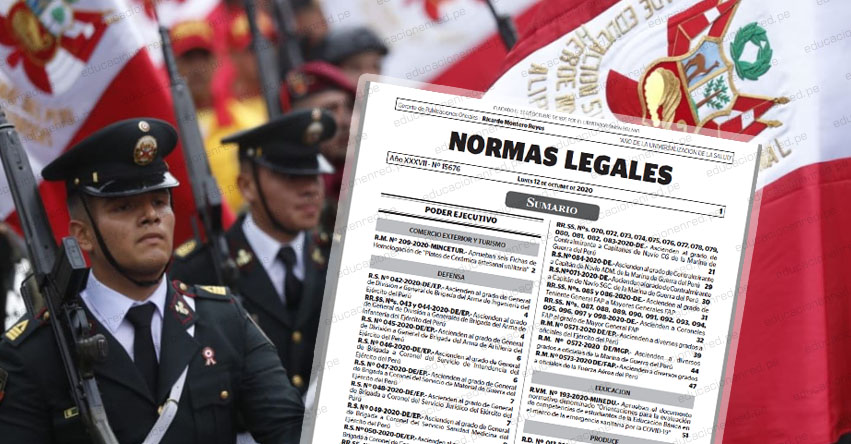 MINISTERIO DE DEFENSA: Relación de Ascensos de Grado en las Fuerzas Armadas FF.AA. - El Peruano
