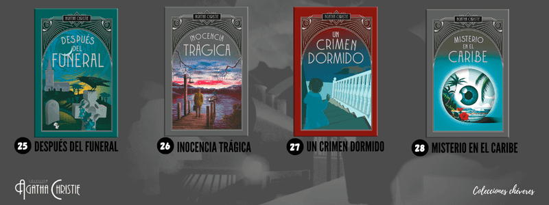 coleccion agatha christie, Después del funeral, Inocencia trágica, Un crimen dormido, Misterio en el Caribe