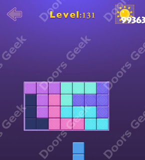 Cheats, Solutions, Walkthrough for Move Blocks Easy Level 131
