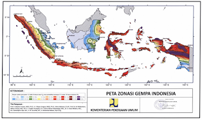 Zona gempa sumber PUPR 2017