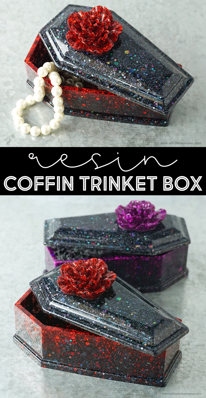 Resin Coffin Trinket Box