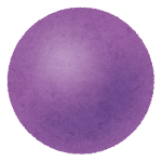 玉・ボールのイラスト（紫）