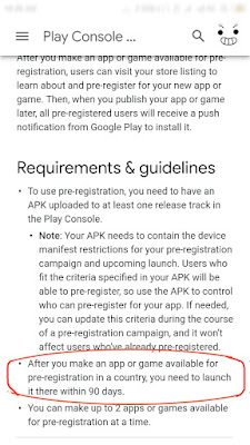 Playstore developers guidelines
