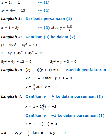 Soalan Matematik Persamaan Linear Tingkatan 1 - Kuora a