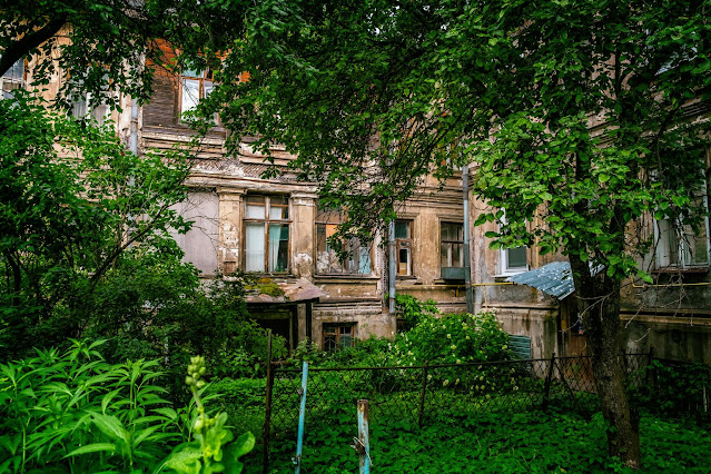 Маленький палисадник во дворе усадьбы Щелокова