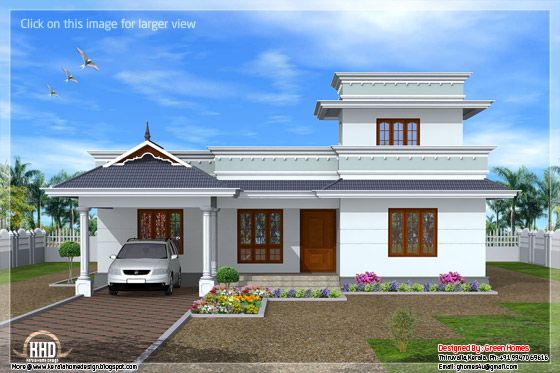 Kerala model one floor house