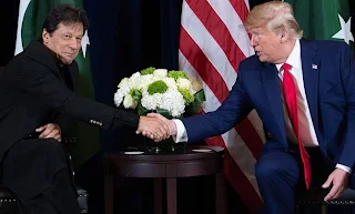 Donald Trump Shaking Hands With Imran Khan