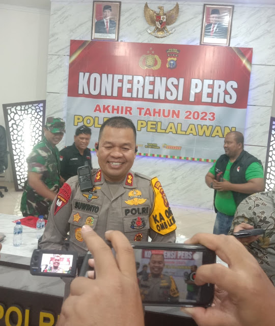 Sepanjang Tahun 2023, Penanganan dan Pengungkapan Kasus yang Dilakukan Polres Pelalawan Meningkat