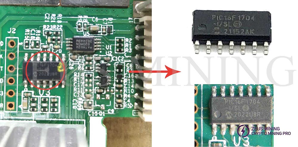 Microcontroller chip PIC16F1704