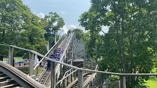 Wooden Warrior Roller Coaster Lift Hill Quassy