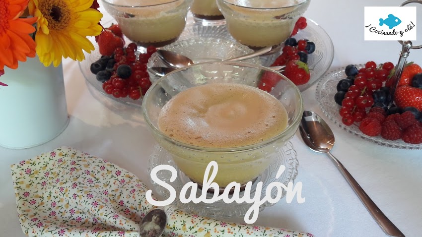 SABAYÓN. POSTRE CON 3 INGREDIENTES.