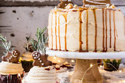 Gingerbread Cake with Caramel Cream Cheese Buttercream