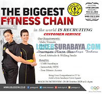 Walk In Interview di Terbaru di The Biggest Fitness Chain Surabaya Oktober 2019