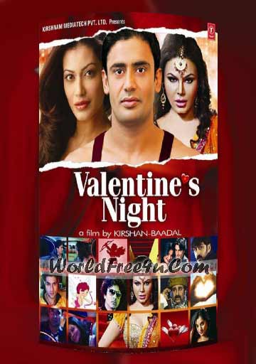 Poster Of Bollywood Movie Valentine's Night (2012) 300MB Compressed Small Size Pc Movie Free Download worldfree4u.com
