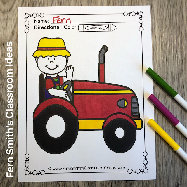 Click Here to Download This Farm Coloring Pages Resource Today for Your Classroom!