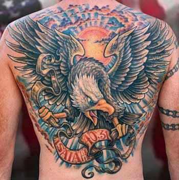 Eagle Back Tattoo Designs