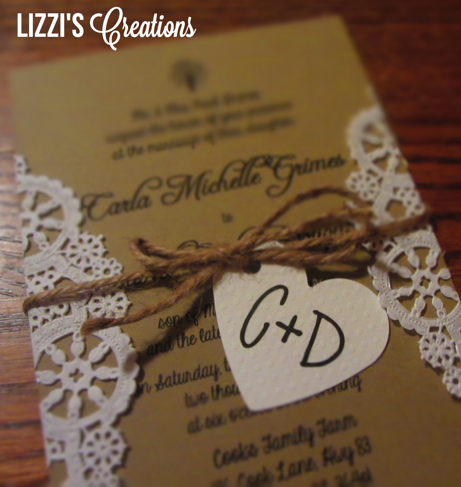 Country wedding invitation paper