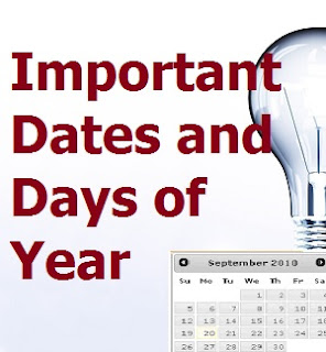 Important Dates and Days of Year