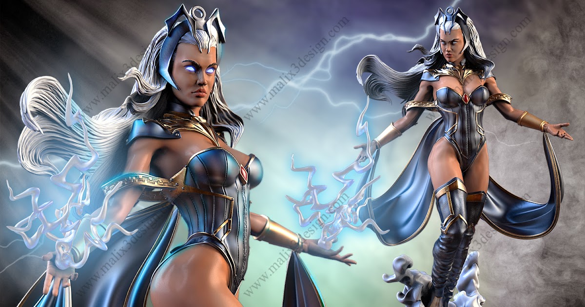 Storm X Men Stl Files Www Malix3design Com Sanix 3d Designer