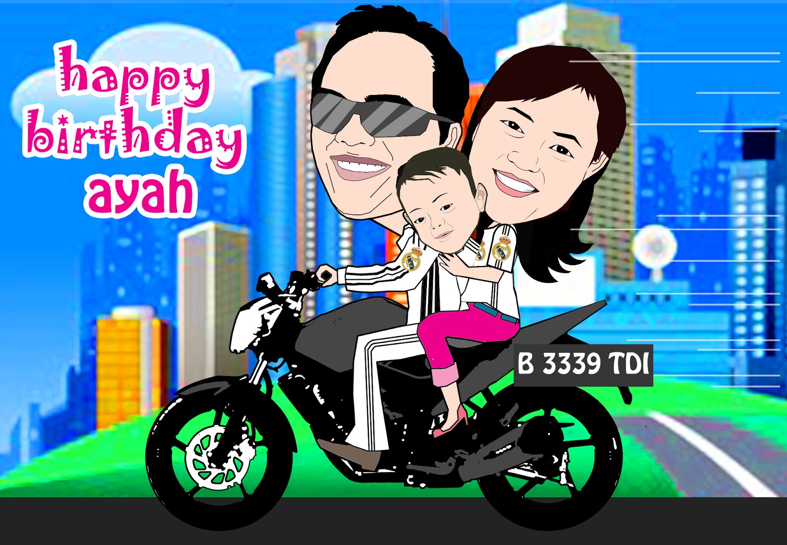 Gambar Kartun Boncengan Motor