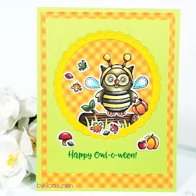 Sunny Saturday Shares: Happy Owl-o-ween Customer Card by Lori Uren