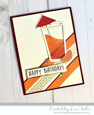 Happy Birthday Drink card-designed by Lori Tecler/Inking Aloud-stamps and dies from Lawn Fawn