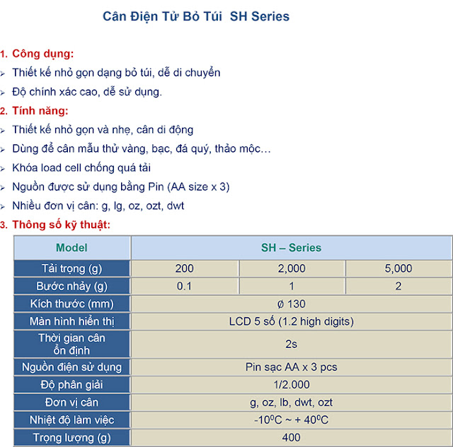 thông số kỹ thuật cas sh 200kg 5kg giá chính hãng