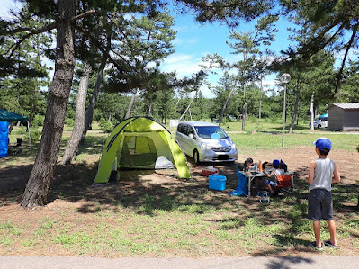 大島キャンプ場　テント