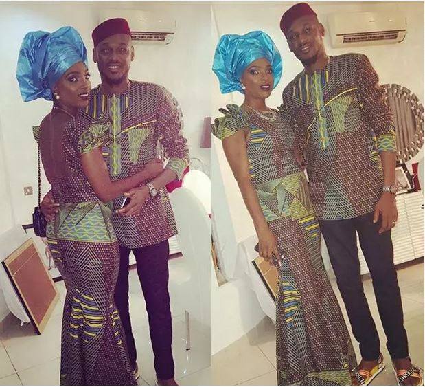 Check out Mr and Mrs 2Face Idibia Rocking Ankara Style