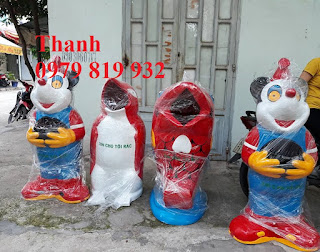 thùng rác chim cánh cụt 