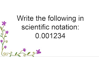 Write the following in scientific notation: 0.001234