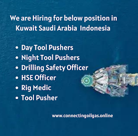 We are Hiring for below position in Kuwait Saudi Arabia  Indonesia 