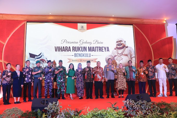 Gubernur Bengkulu Resmikan Vihara Rukun Maitreya