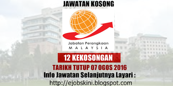 Jawatan Kosong Jabatan Perangkaan Malaysia - 07 Ogos 2016