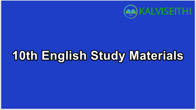 10th English - Important Synonyms Study Materials | Mrs. Lakshmi