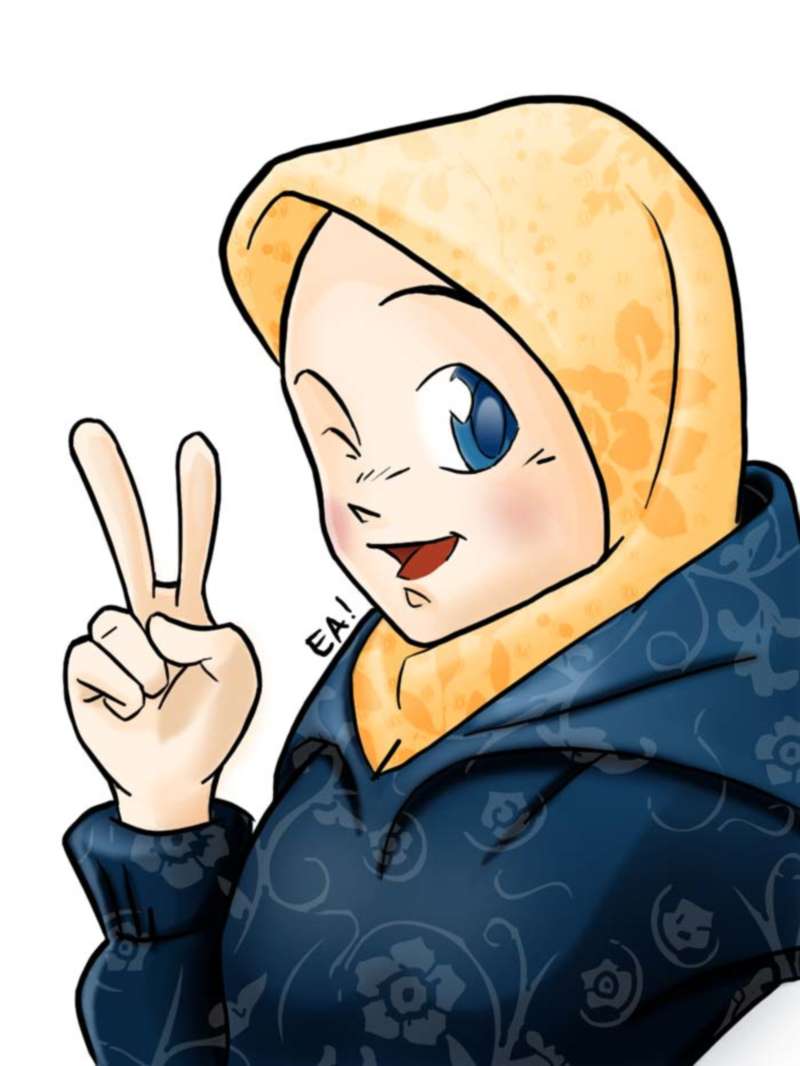 Download Gambar Lucu Kartun Muslimah Sobat Ngakak
