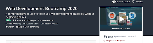 Free Web Development Bootcamp 2020