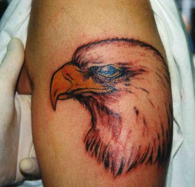 Perhaps the most important feature of the flying eagle tattoo is the fine