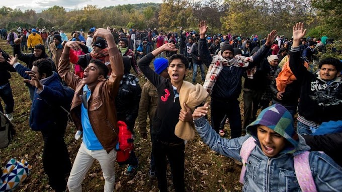 Videón a magyar határra támadó illegális bevándorlók
