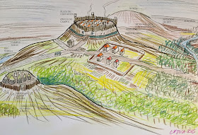 Illustration by E.V.Pita (2015) / ¿La Catedral de Santiago fue construida sobre un campamento romano?  Por E.V.Pita  http://evpitabooks.blogspot.com/2015/03/estudio-la-catedral-de-santiago-fue.html