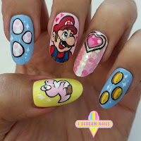 Diseños de uñas de Super Mario Bros