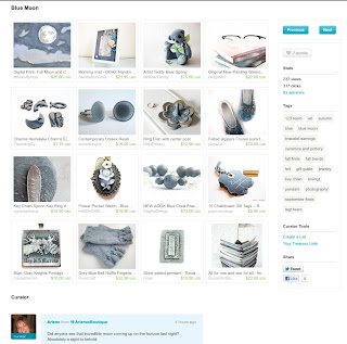 Etsy Treasury Blue Moon